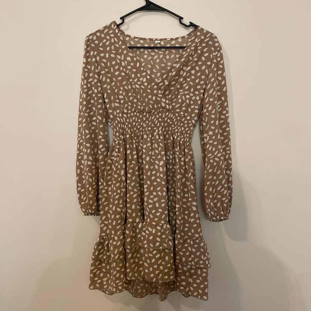 Long sleeve dress with cute pattern